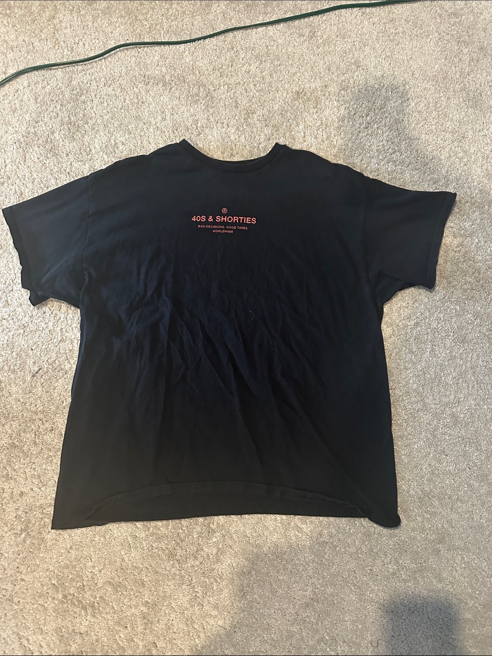 40s & Shorties Men’s Black Logo T-Shirt